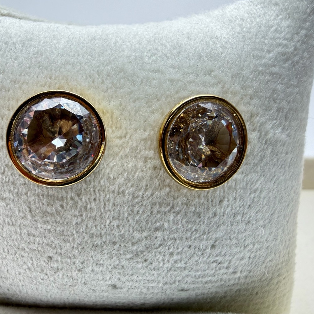Michael Kors Brilliance Gold Crystal Stud Earrings